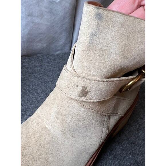 Sofft Jenine Women's 6 Brown Suede Pull-On Zip Casual Chunky Ankle Bootie Shoes - Picture 3 of 6